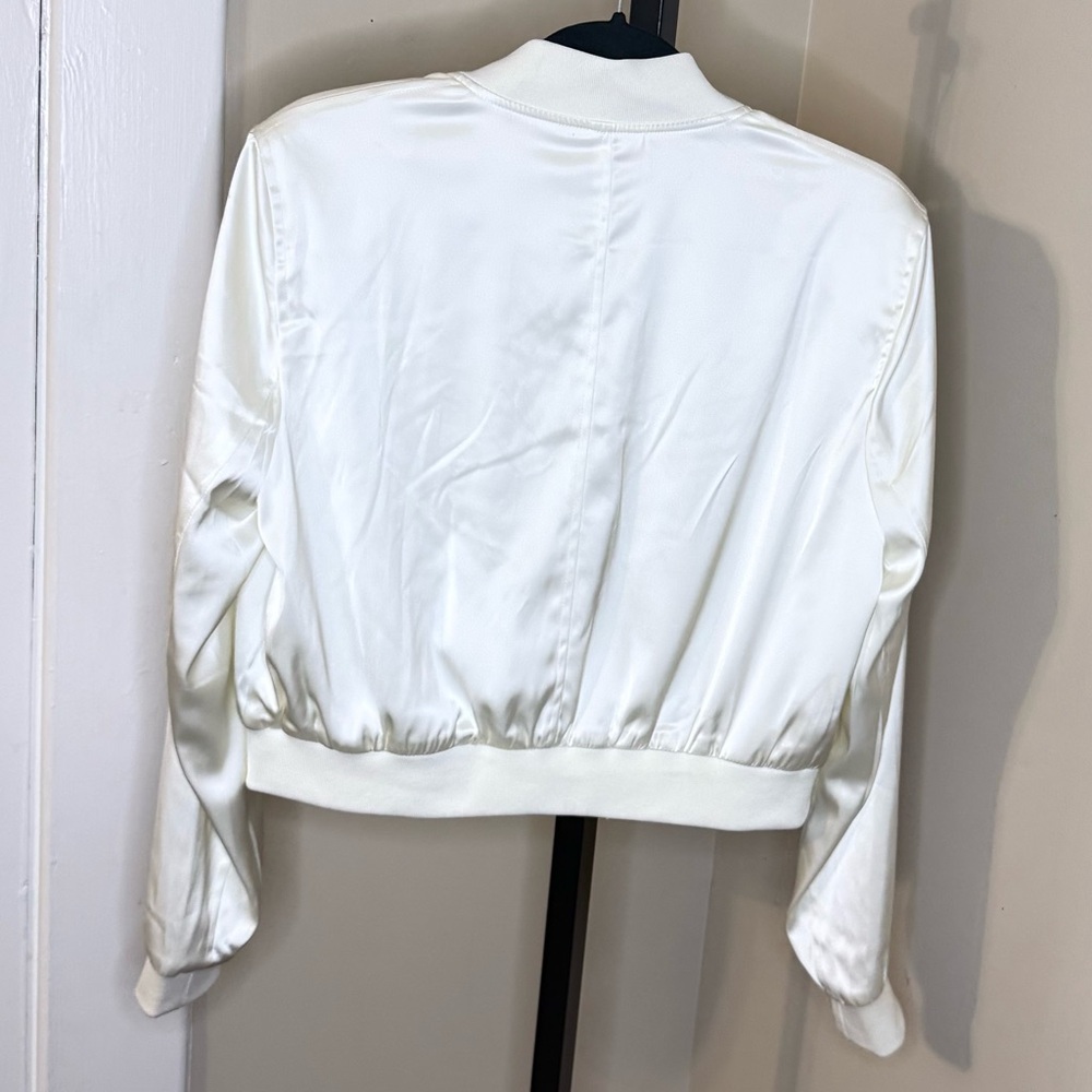 Rachel Zoe Ivory Bomber Jacket - Picture 9 of 13